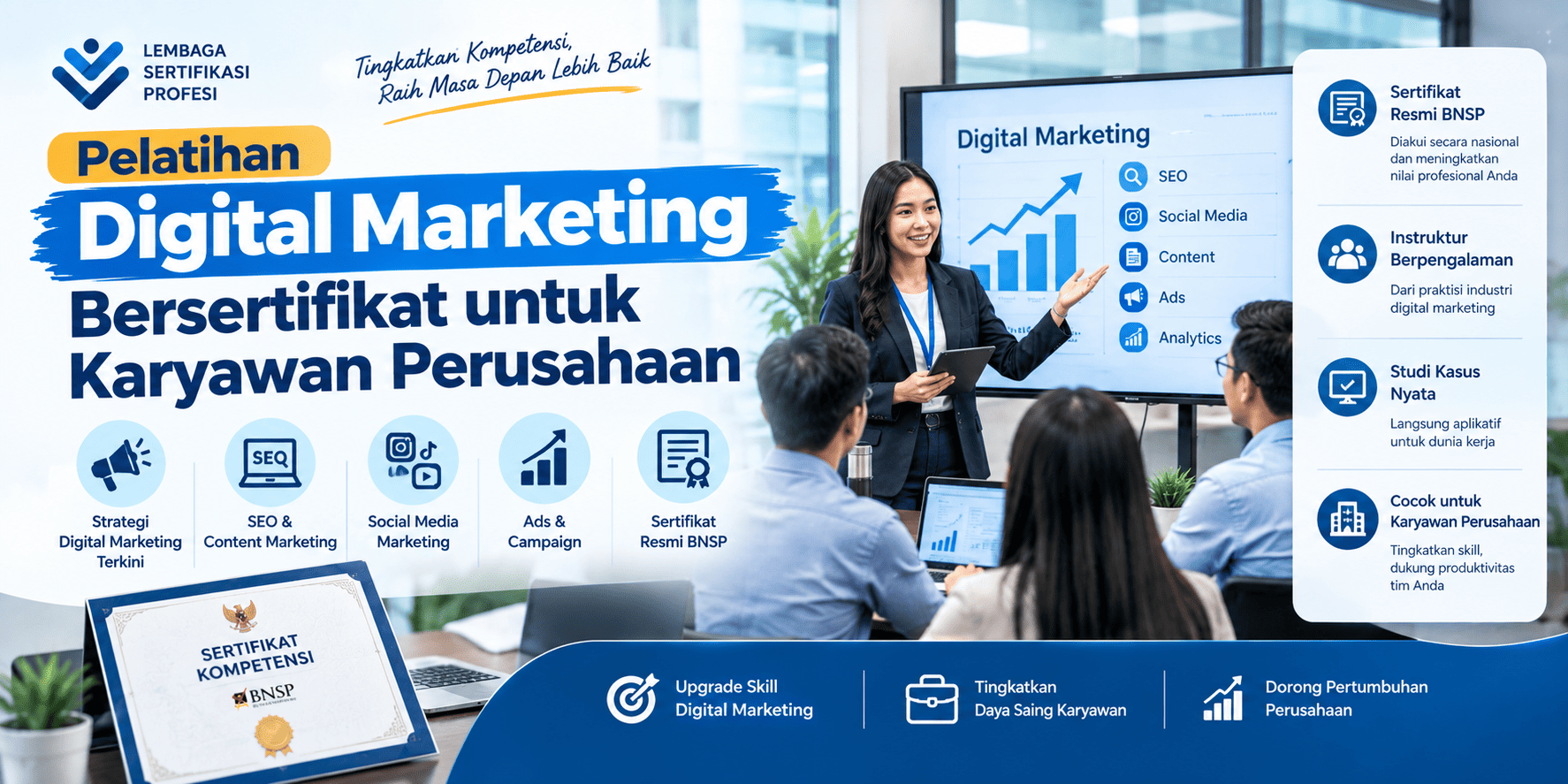 Pelatihan Digital Marketing Bersertifikat